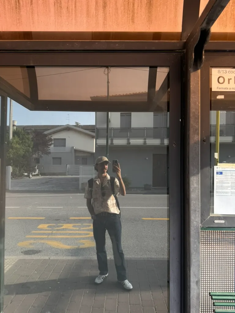 waiting for the bus to venice in mestre